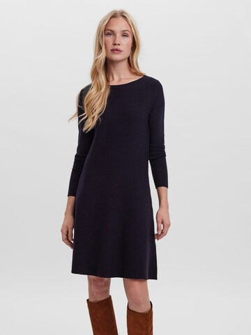 VERO MODA Gebreide jurk in Blauw: voorkant