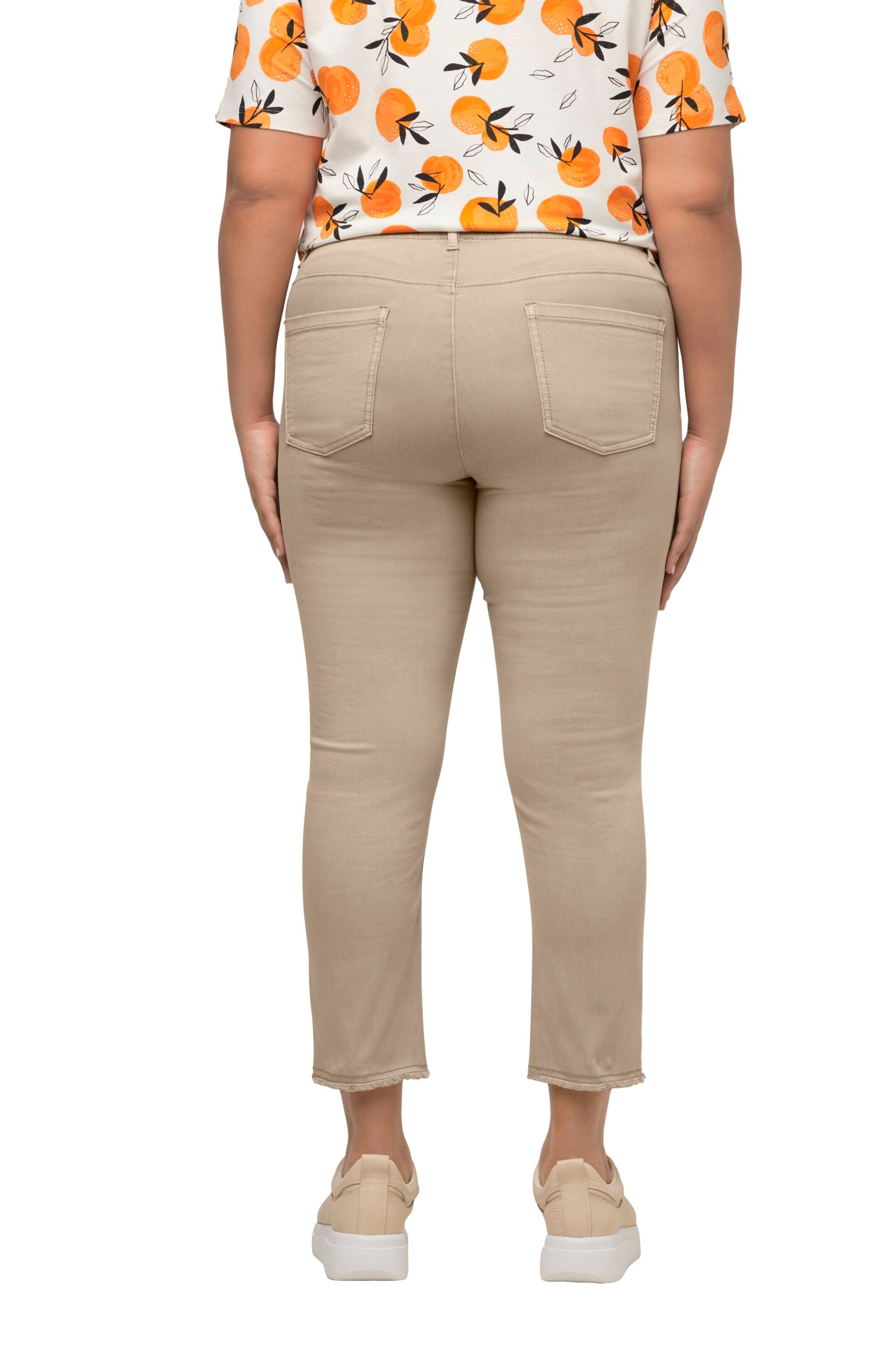 Ulla Popken Skinny Broek in Beige