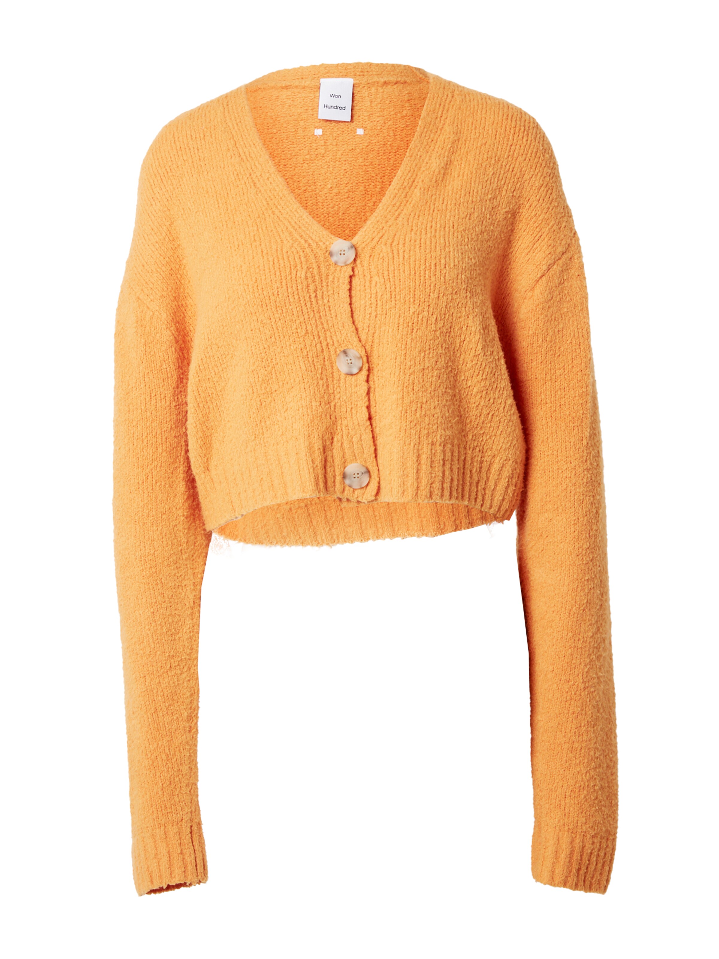 Won Hundred Strickjacke 'Theresa' in Orange: Vorderseite