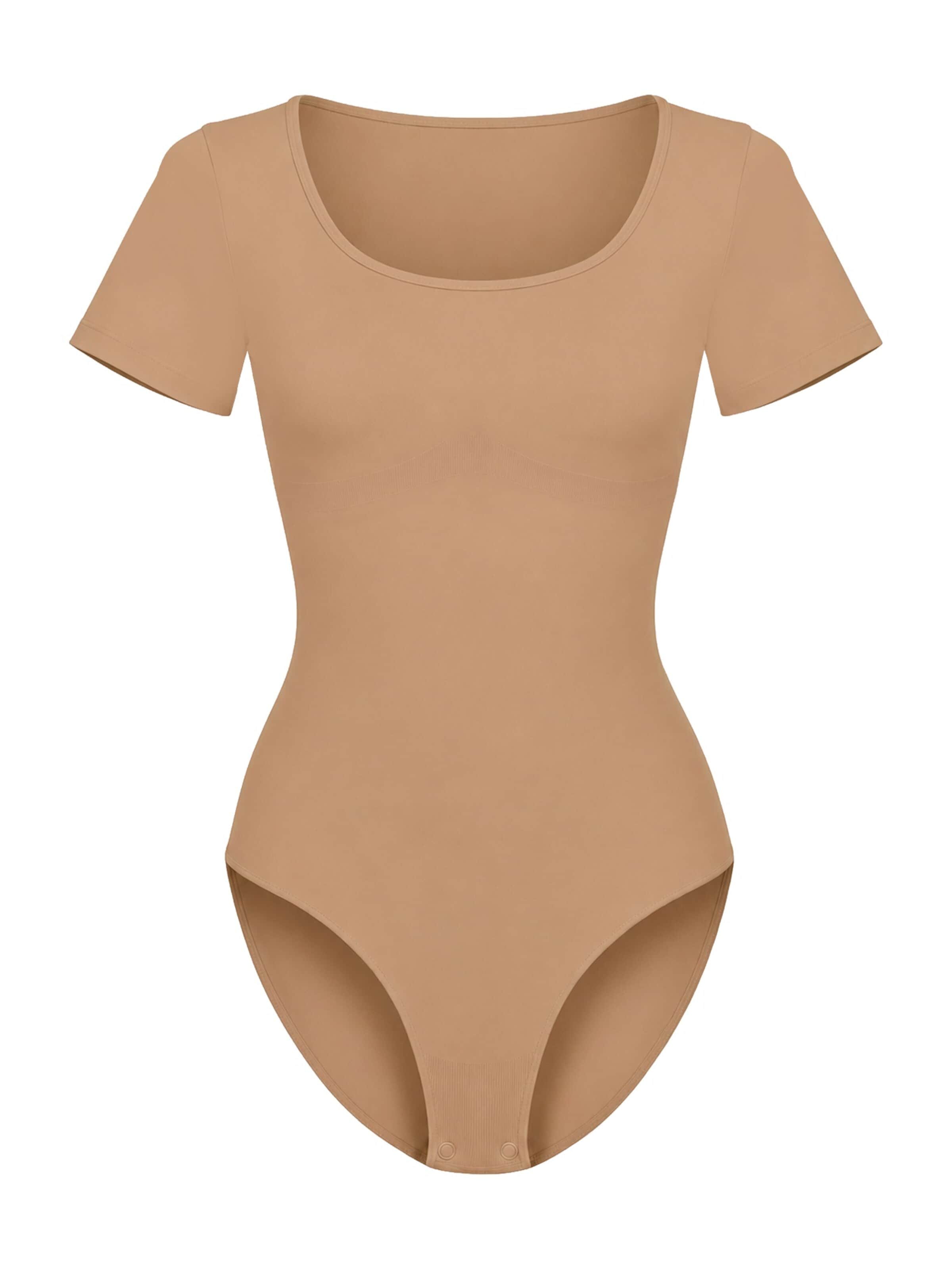 cfab Shapingbody 'Tshirt Sculpting Bodysuit with Slip'‌‌‌‌‌‌‌‌‌ in Beige: Vorderseite