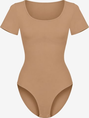 cfab Shapingbody 'Tshirt Sculpting Bodysuit with Slip' in Beige: Vorderseite