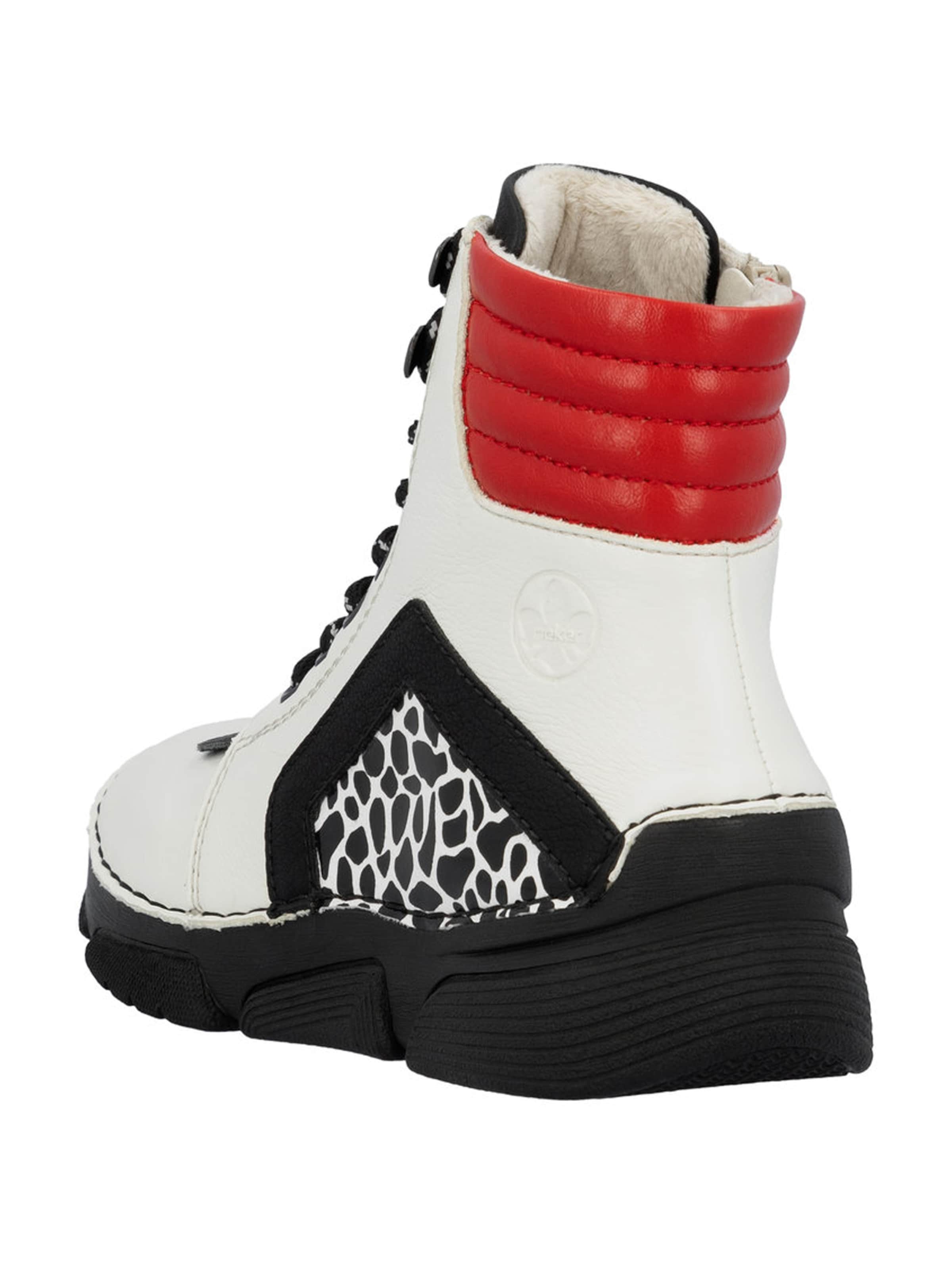 Rieker Lace-Up Ankle Boots in Beige