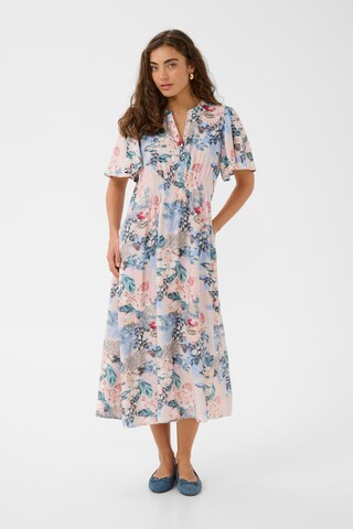 CULTURE - Vestido 'Lotus' em mistura de cores