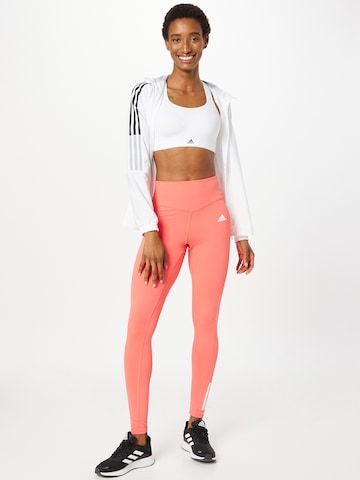 ADIDAS SPORTSWEAR - Skinny Calças de desporto em vermelho