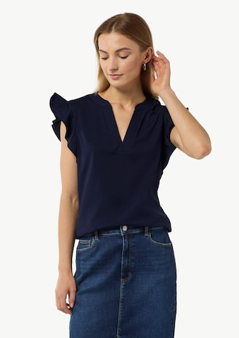 comma casual identity Shirt in Blauw: voorkant