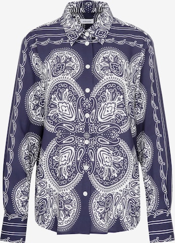 Chemisier 'Schwarze Rose' SEIDENSTICKER en bleu : devant