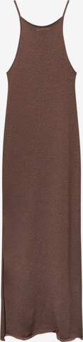 Pull&Bear Knitted dress in Brown: front