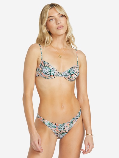 BILLABONG Bikini top 'Sweet Fields' in Dark green / Light purple / Orange / Black, Item view