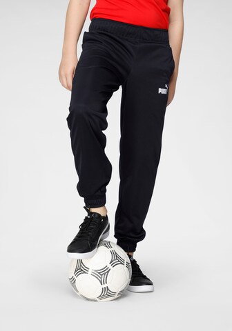 PUMA Tapered Trousers in Black: front