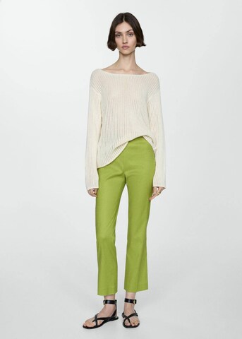 MANGO Bootcut Broek 'Santori' in Groen