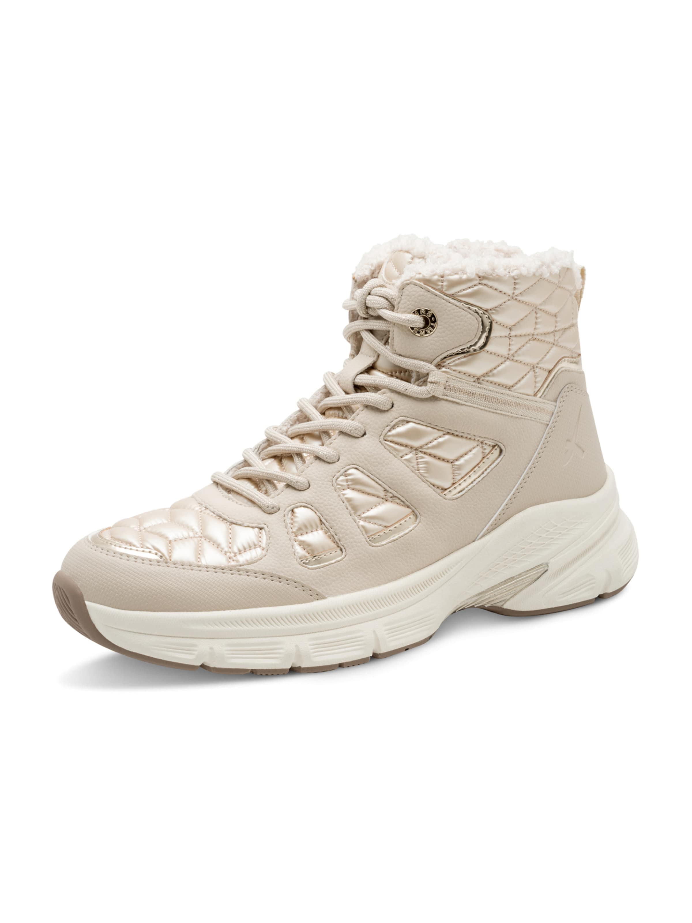 Stivaletto stringato di Tamaris in beige: frontale