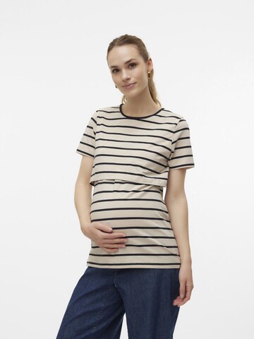 MAMALICIOUS T-shirt 'EVA' i vit: framsida