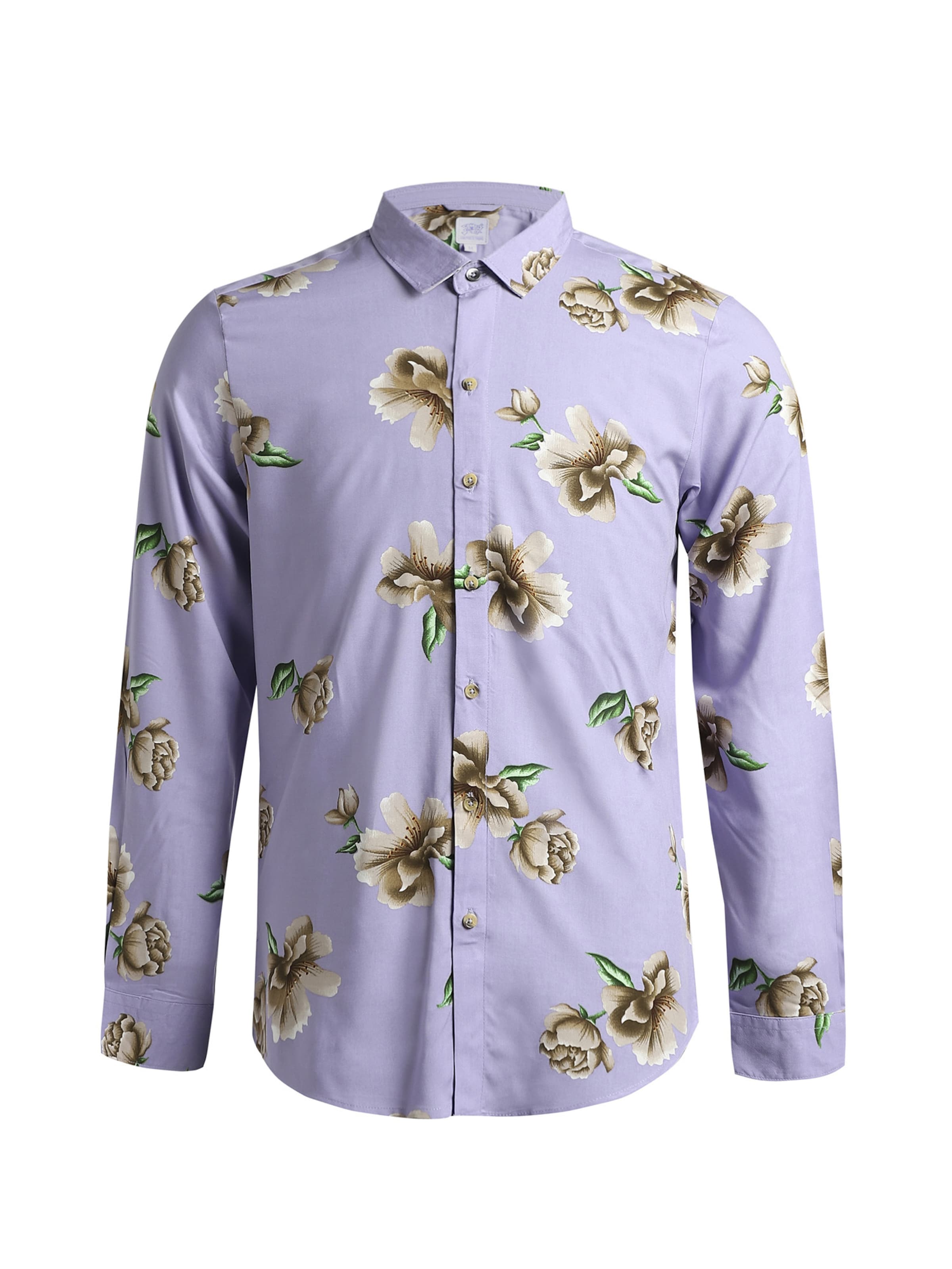 Campus Sutra Regular fit Overhemd 'Ronan' in Lila: voorkant