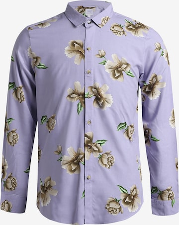 Campus Sutra Regular fit Button Up Shirt 'Ronan' in Purple: front