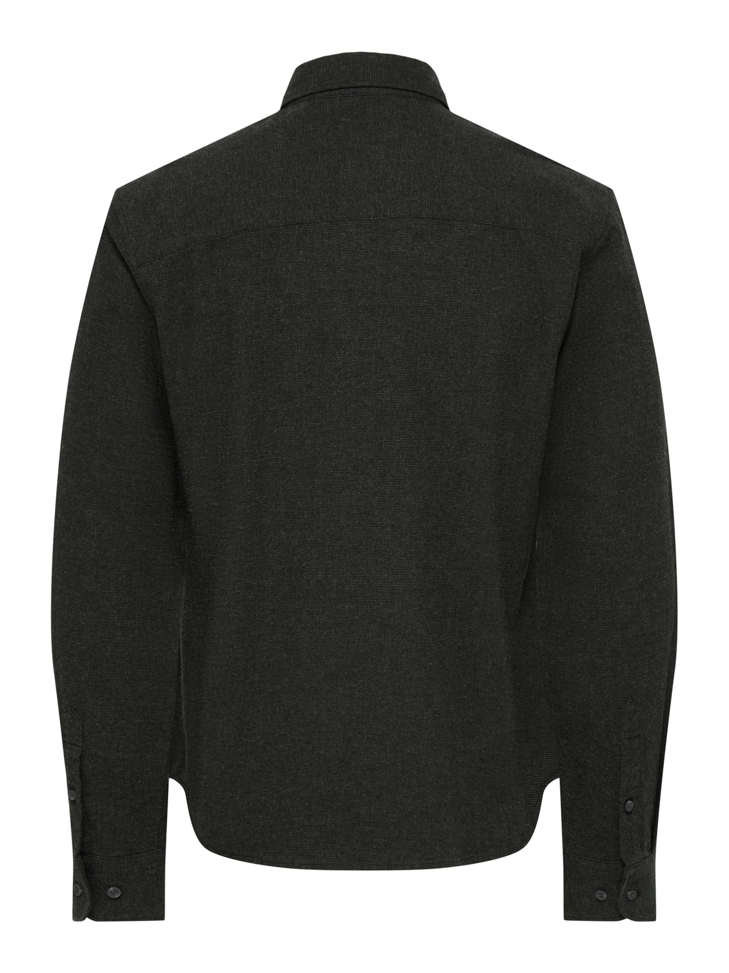 Coupe slim Chemise 'ONSALON' Only & Sons en noir