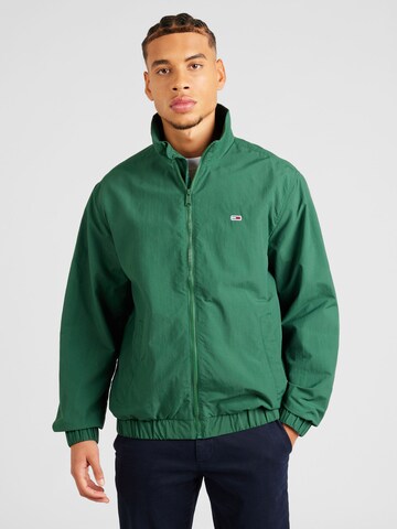 Tommy Jeans Демисезонная куртка 'ESSENTIAL' в Зеленый: спереди