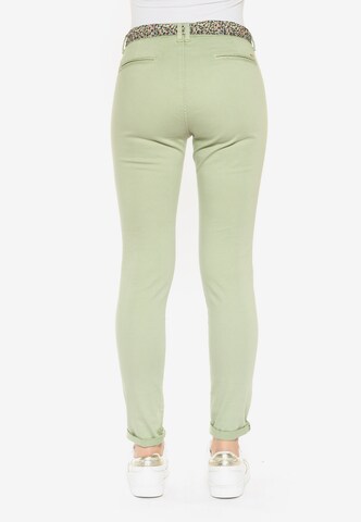 Le Temps Des Cerises Skinny Broek 'DYLI' in Groen