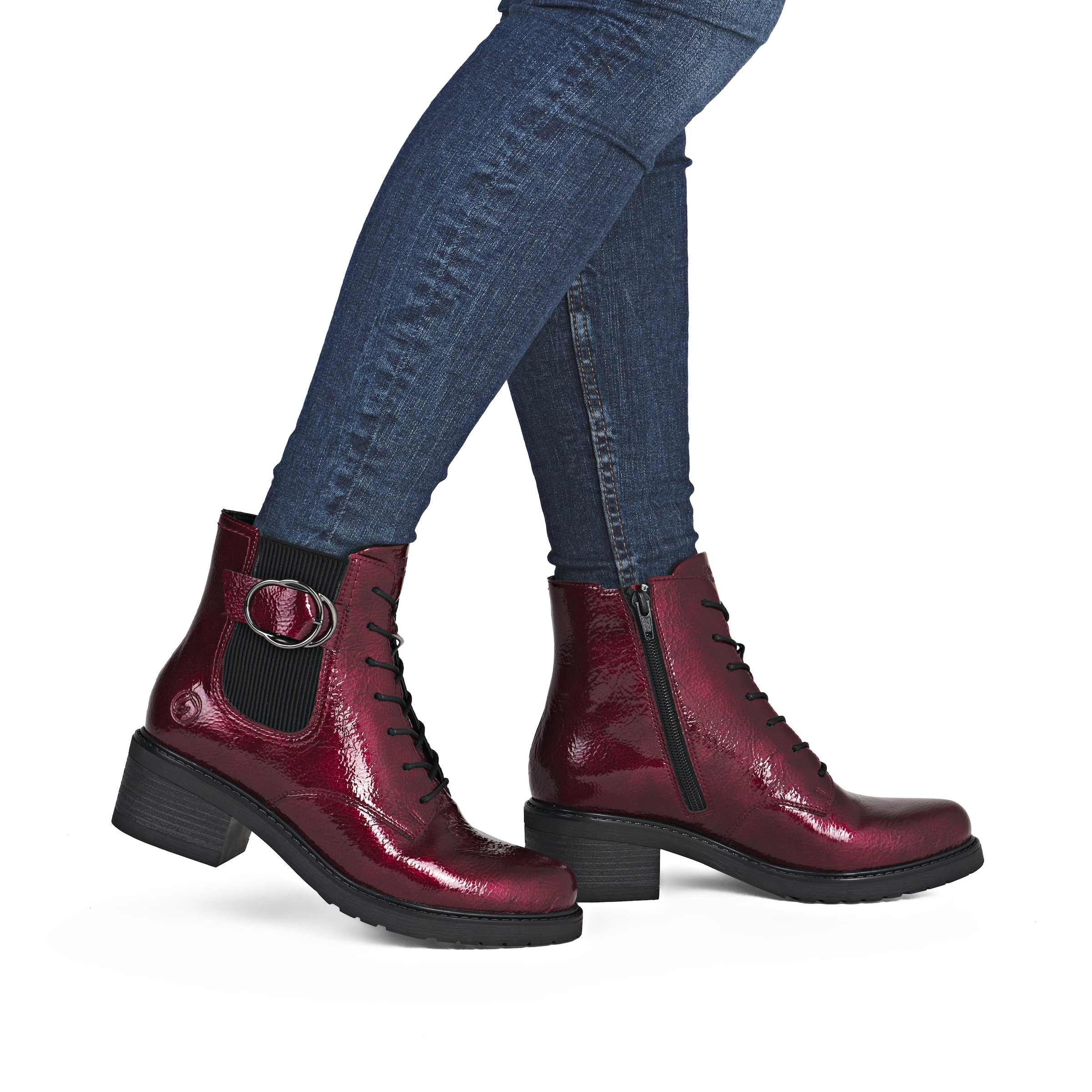 Chelsea Boots Rieker en rouge : devant