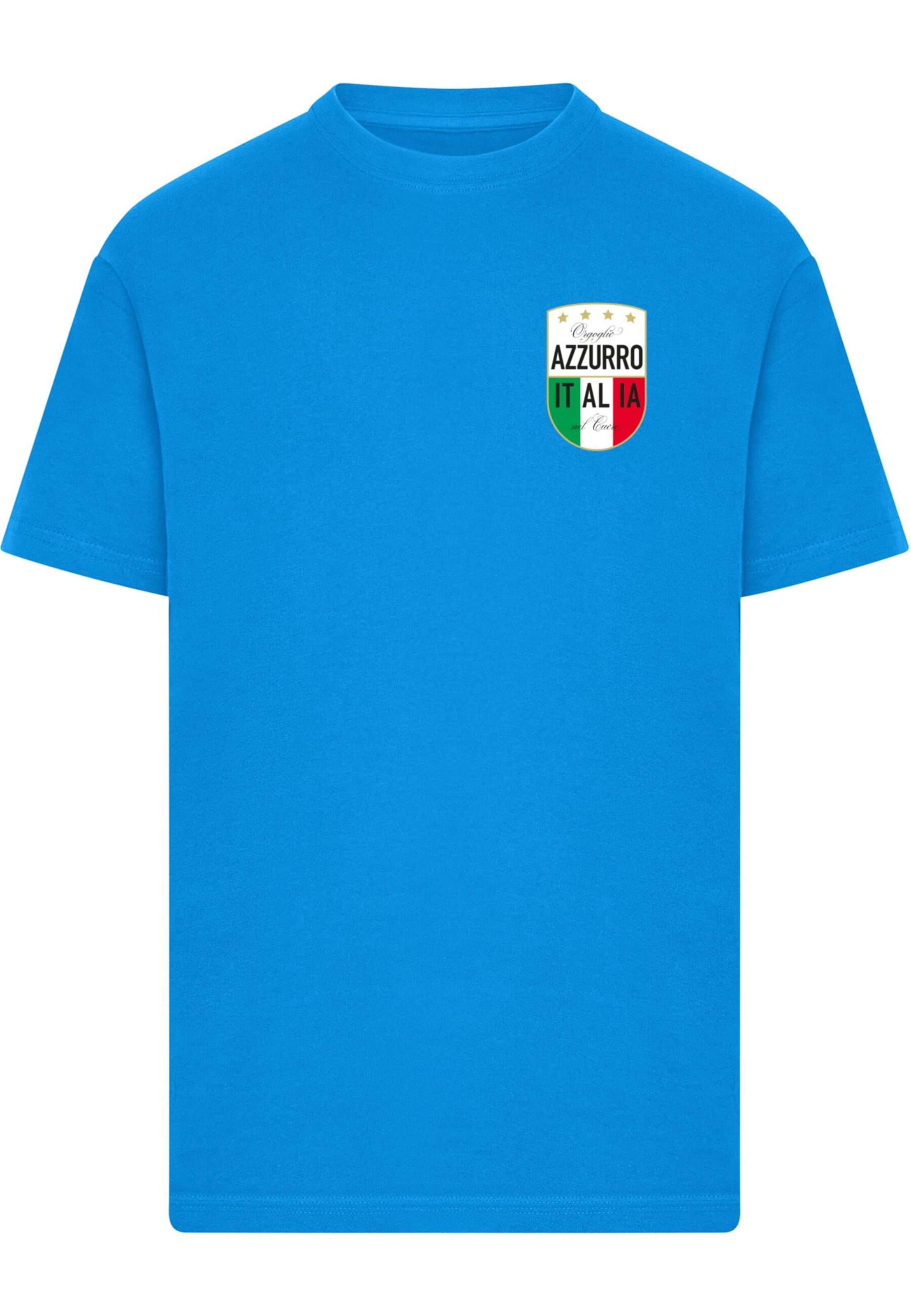 T-Shirt 'Azurro Italia' Mister Tee en bleu : devant