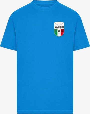 Mister Tee Shirt 'Azurro Italia' in Blue: front