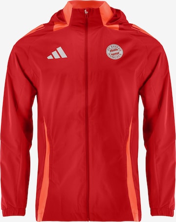 ADIDAS ORIGINALS Athletic Jacket 'FC Bayern München Teamline Coach ' in Red: front