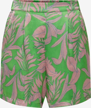 ONLY Regular Pleat-Front Pants 'CHELSEA' in Green: front