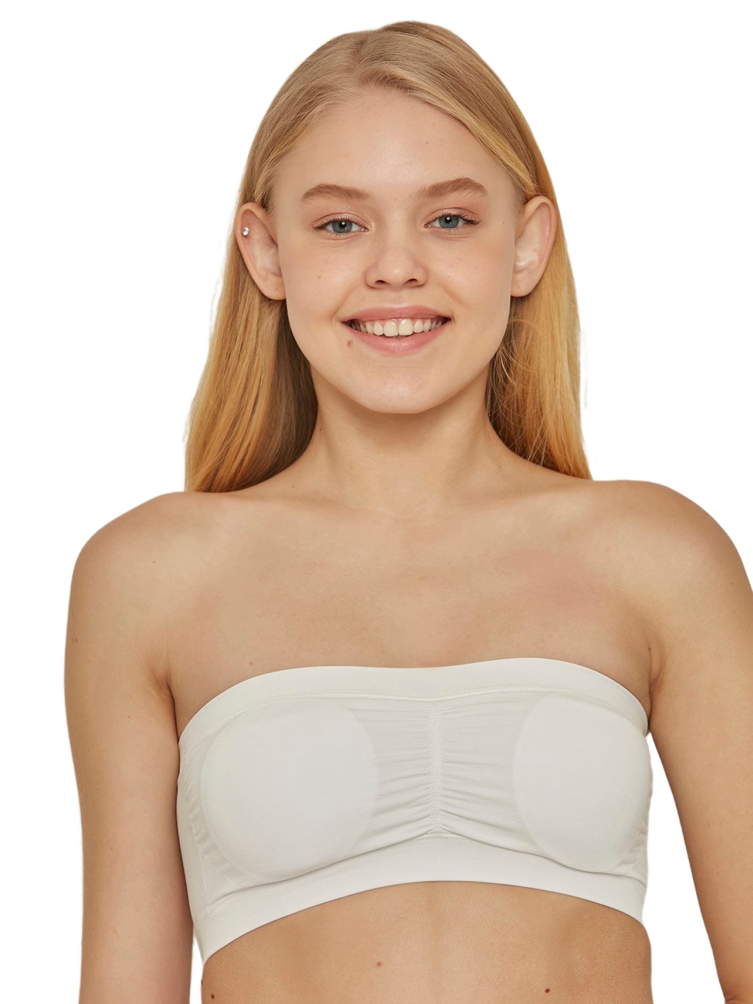 C&City Bandeau Bra in White: front