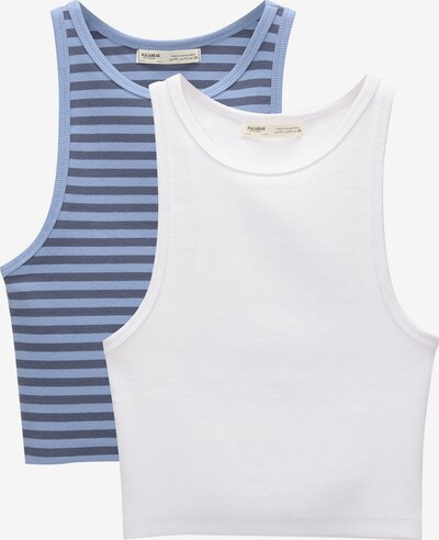 Pull&Bear Top in marine blue / Light blue / White, Item view