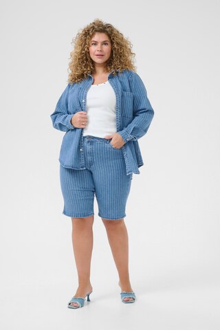 KAFFE CURVE Regular Shorts 'Reeca' in Blau