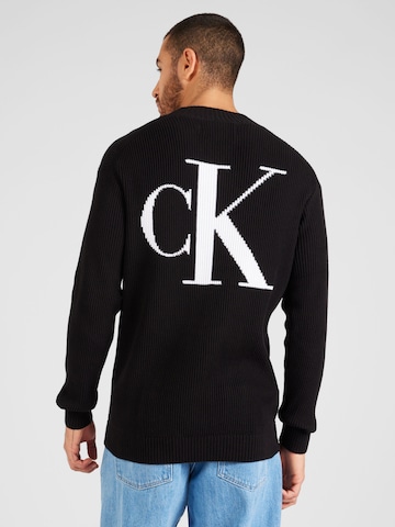 Calvin Klein Jeans Svetr 'BLOWN UP' – černá