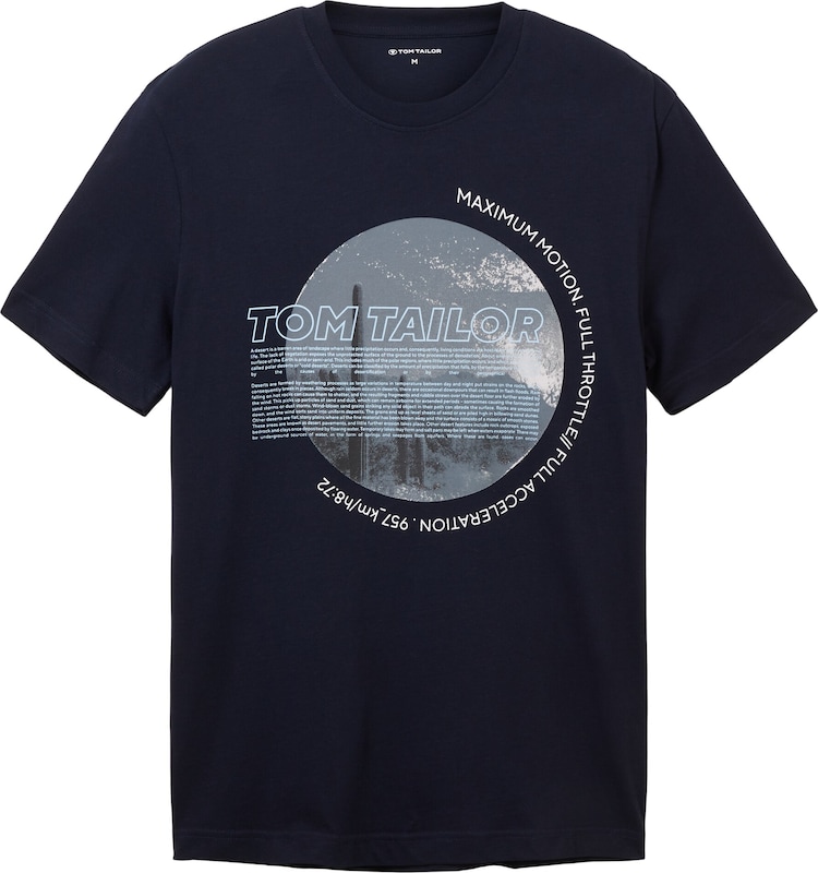 TOM TAILOR T-Shirt in Marine Azur