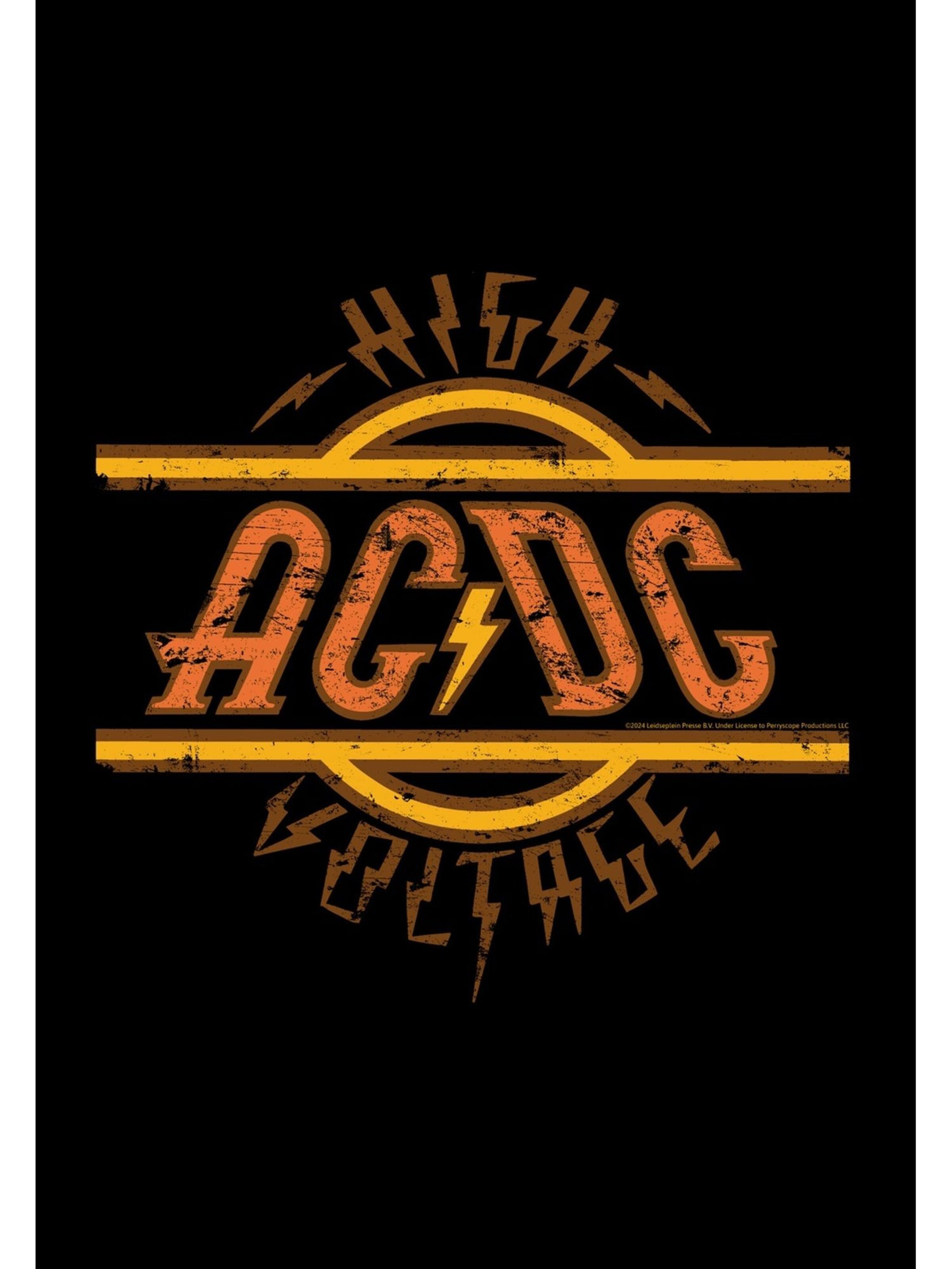 AC/DC - Camiseta 'AC/DC High Voltage mens Black  t-shirt' en negro
