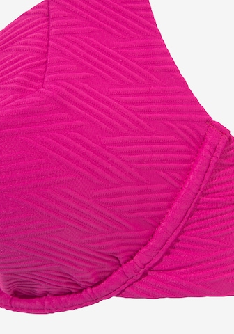 SUNSEEKER T-shirt Bikinitop in Roze