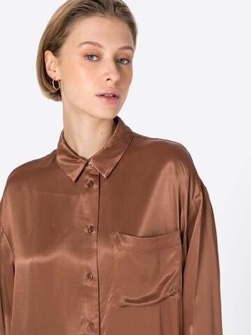 minimum Pajama Shirt 'HENVA' in Brown