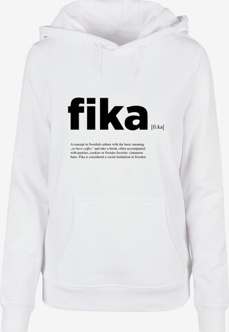 Felpa 'Fika' di Mister Tee Plus Size in bianco: frontale