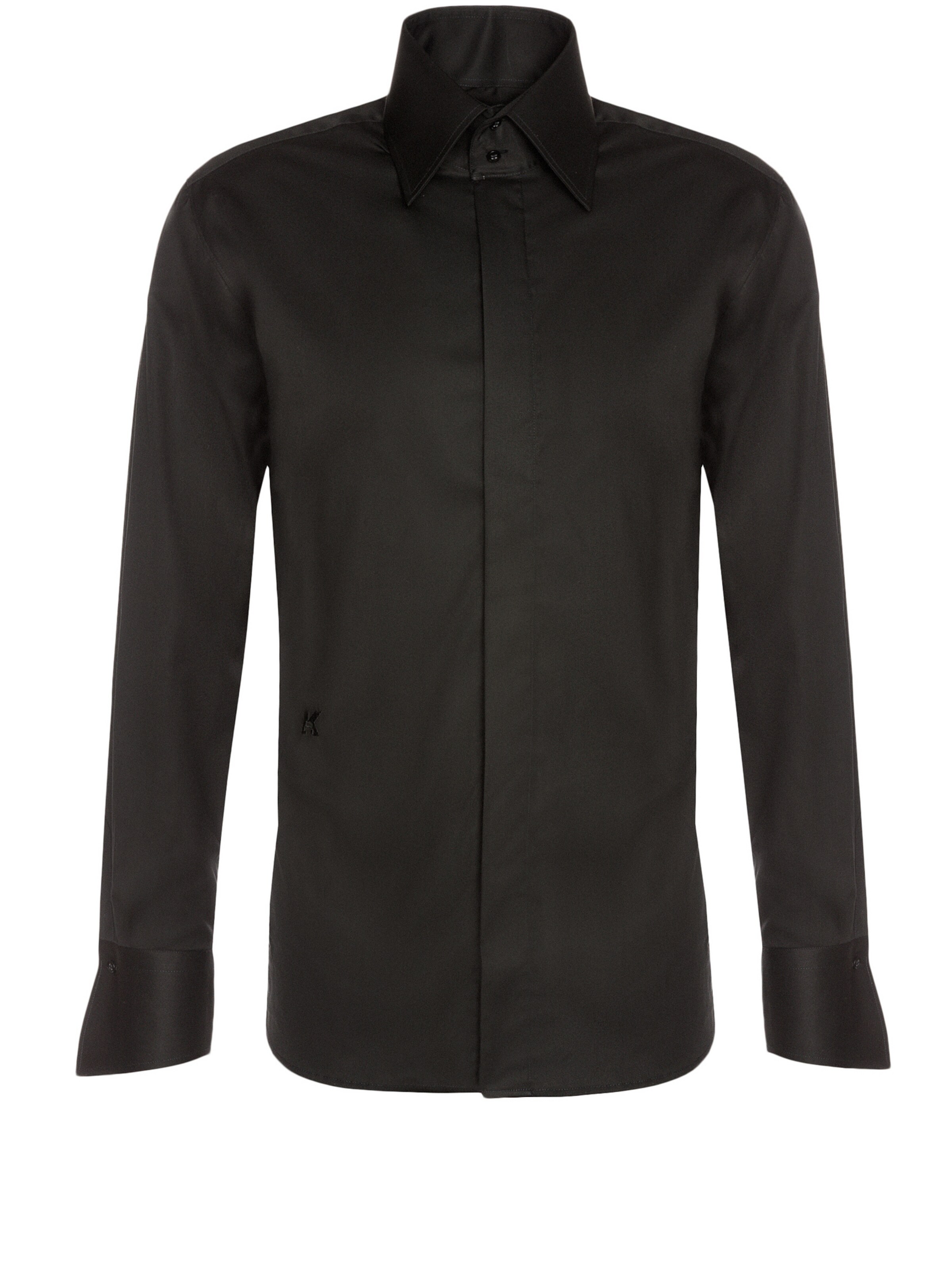 Karl Lagerfeld Slim fit Button Up Shirt in Black: front