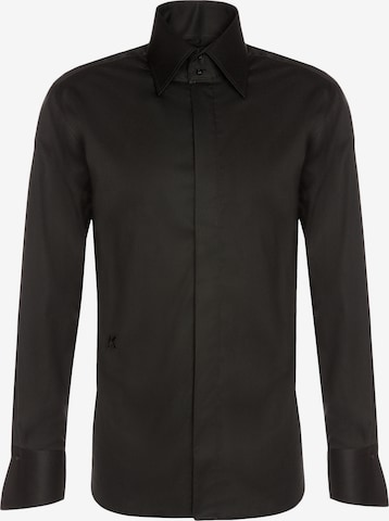 Karl Lagerfeld Button Up Shirt in Black: front