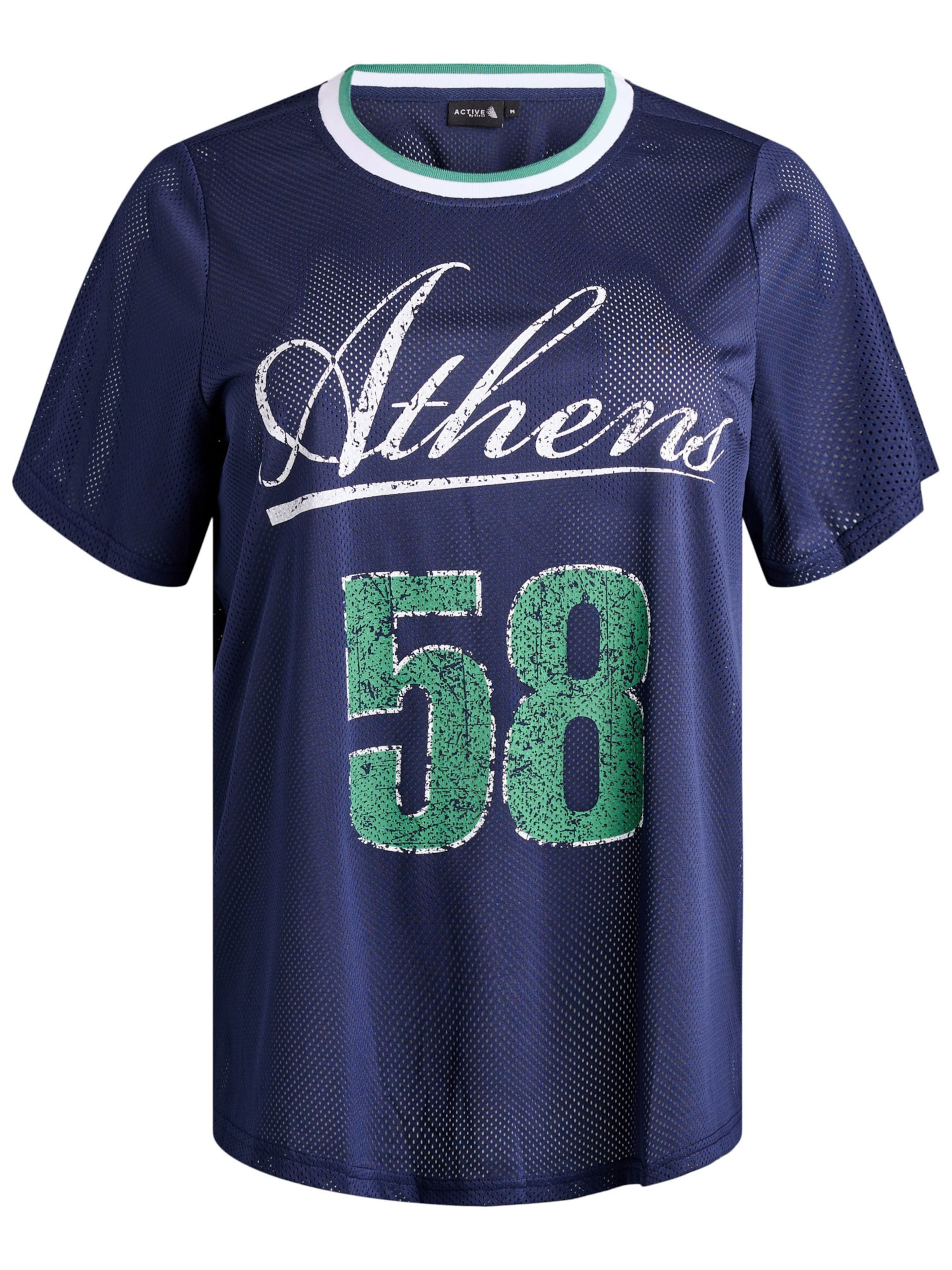 T-shirt fonctionnel 'Tani' Active by Zizzi en bleu : devant