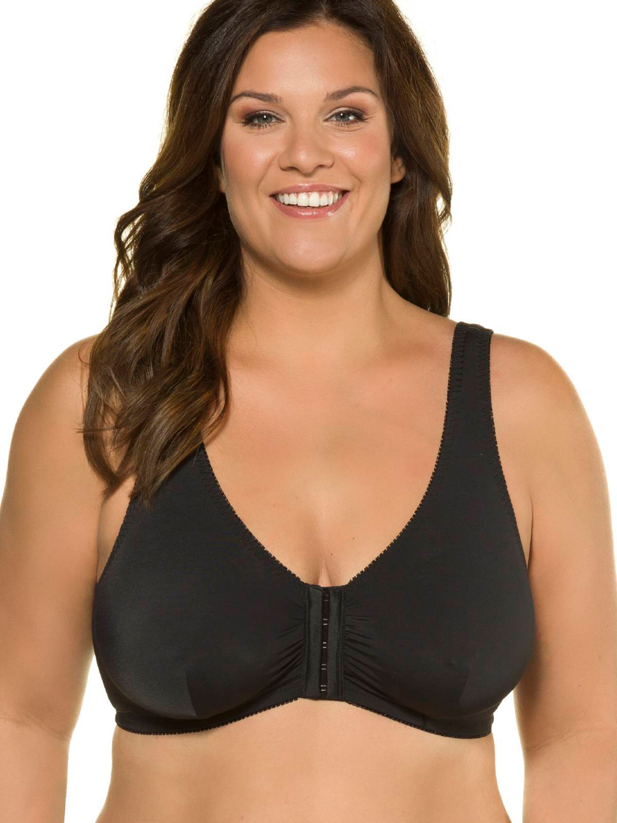 Ulla Popken Regular BH in Schwarz: Vorderseite