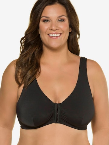 Ulla Popken Regular Bra in Black: front