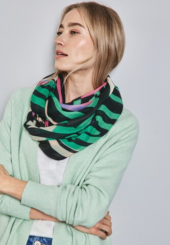 STREET ONE Gemusterter Loop-Schal in Mischfarben: Vorderseite