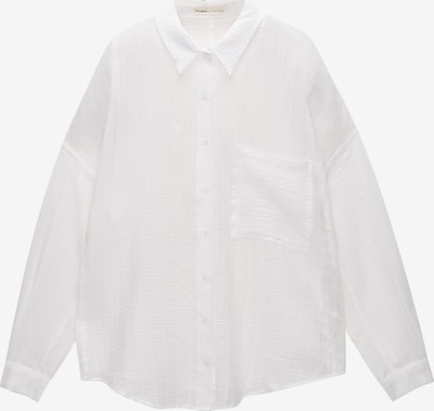 Pull&Bear Chemisier en blanc, Vue avec produit