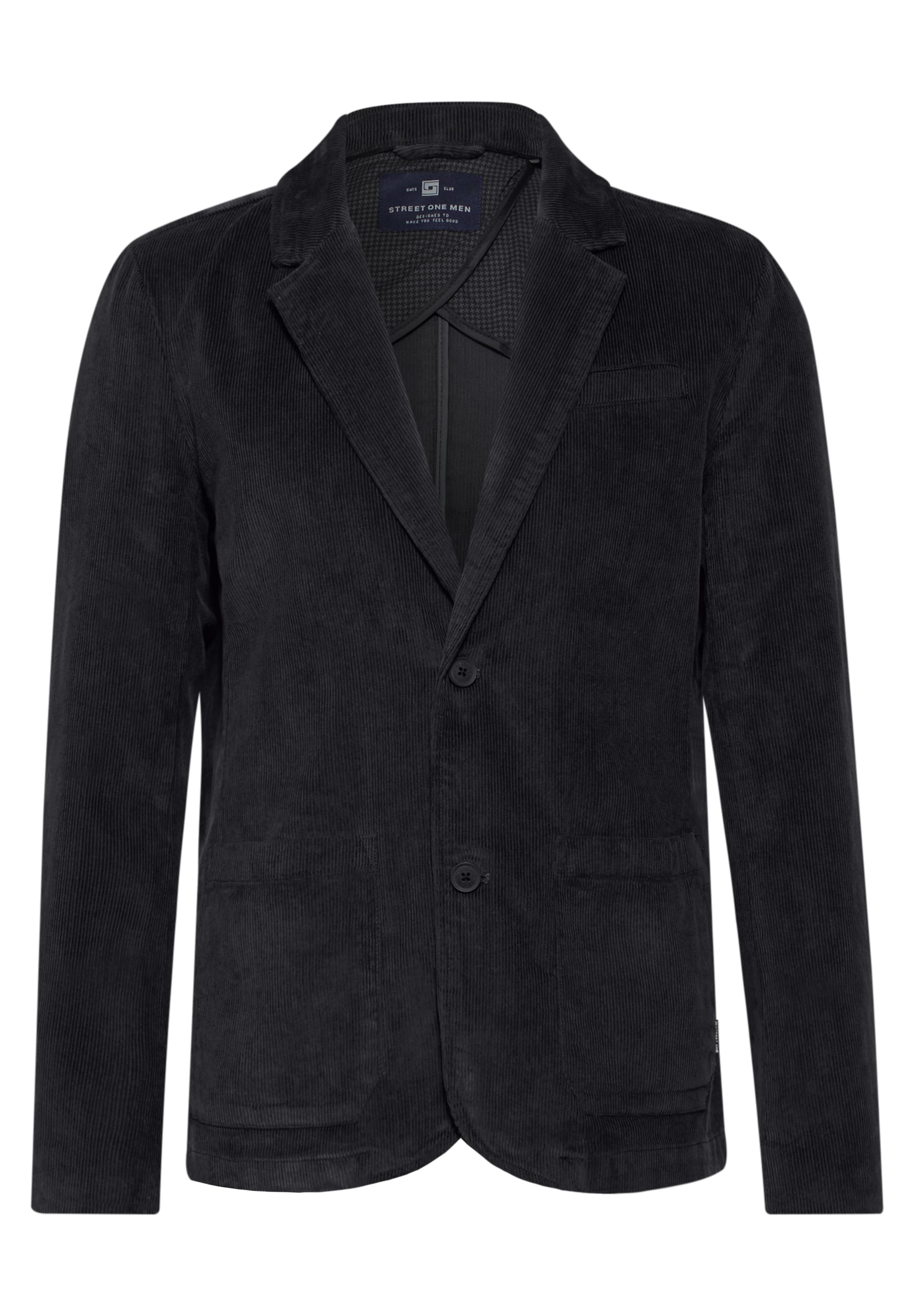 Street One MEN Regular Fit Sakko in Schwarz: Vorderseite