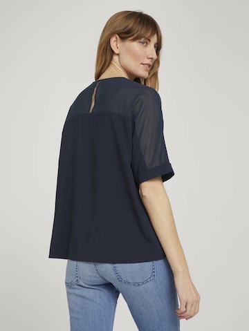 TOM TAILOR Bluse in Blau