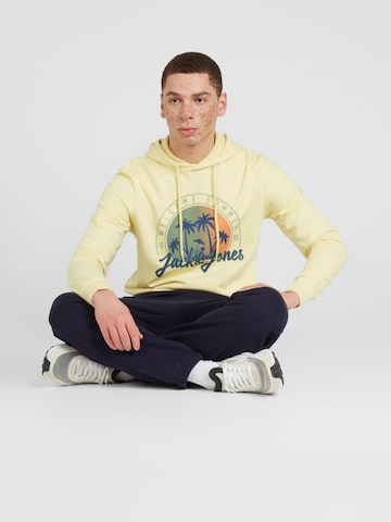 JACK & JONES Μπλούζα φούτερ 'SUMMER VIBE' σε κίτρινο