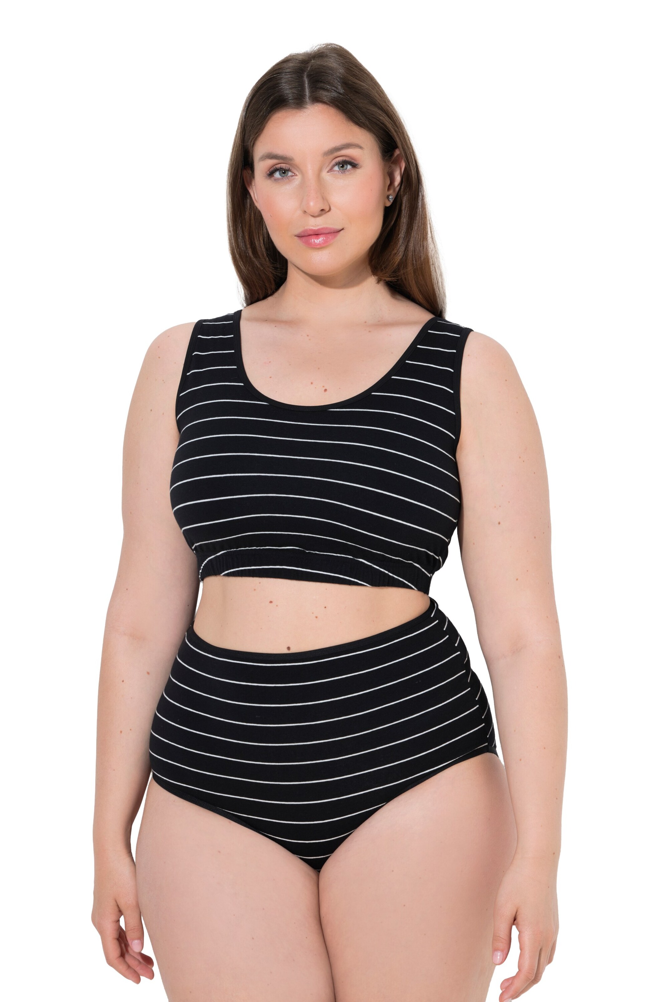 Ulla Popken Bustier BH in Schwarz: Vorderseite
