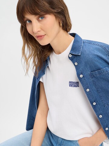 T-shirt ' Ykobow ' AMERICAN VINTAGE en blanc