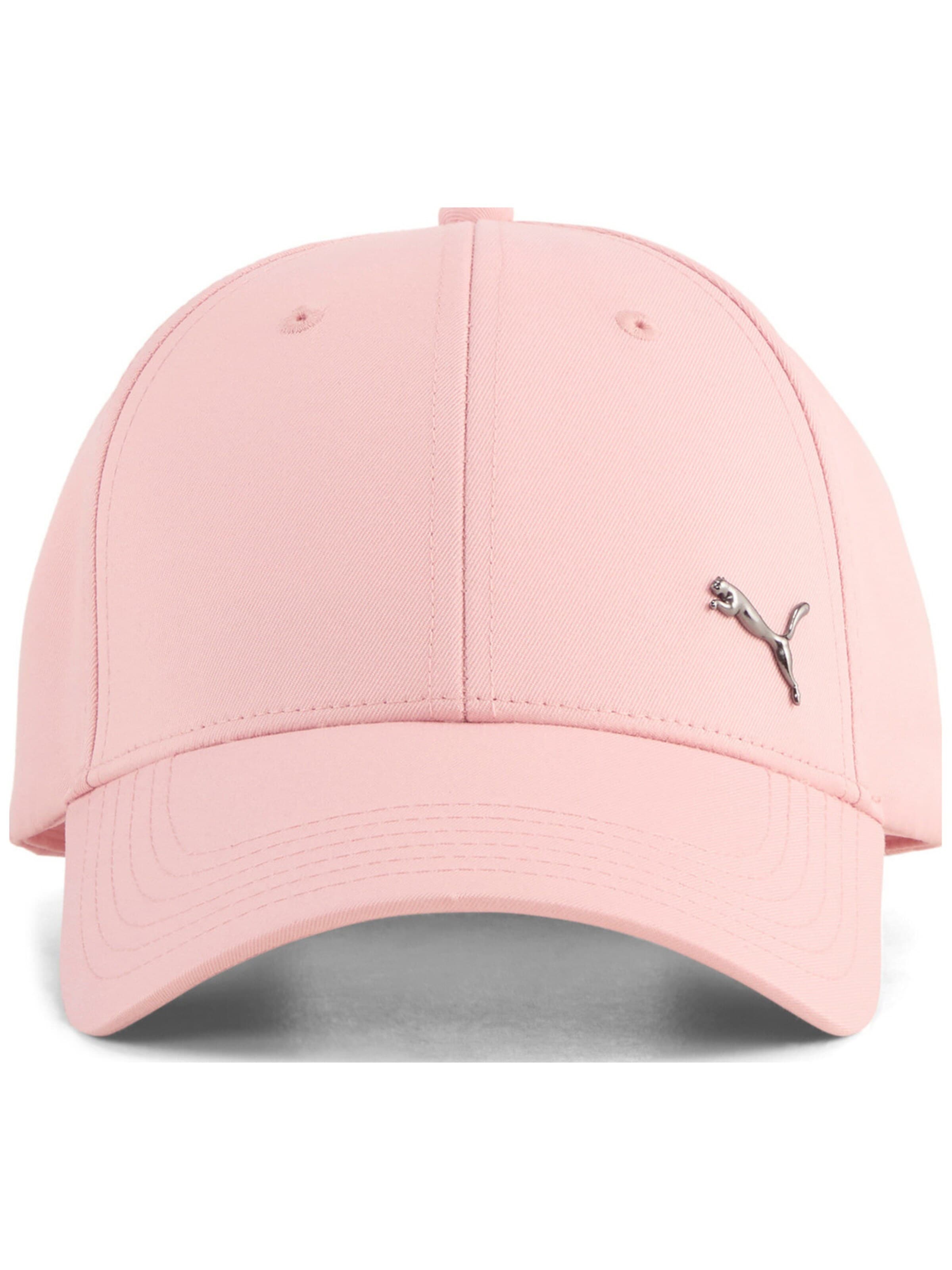 PUMA Athletic Cap 'Puma Ess Metal Cat Bb Cap' in Pink: front