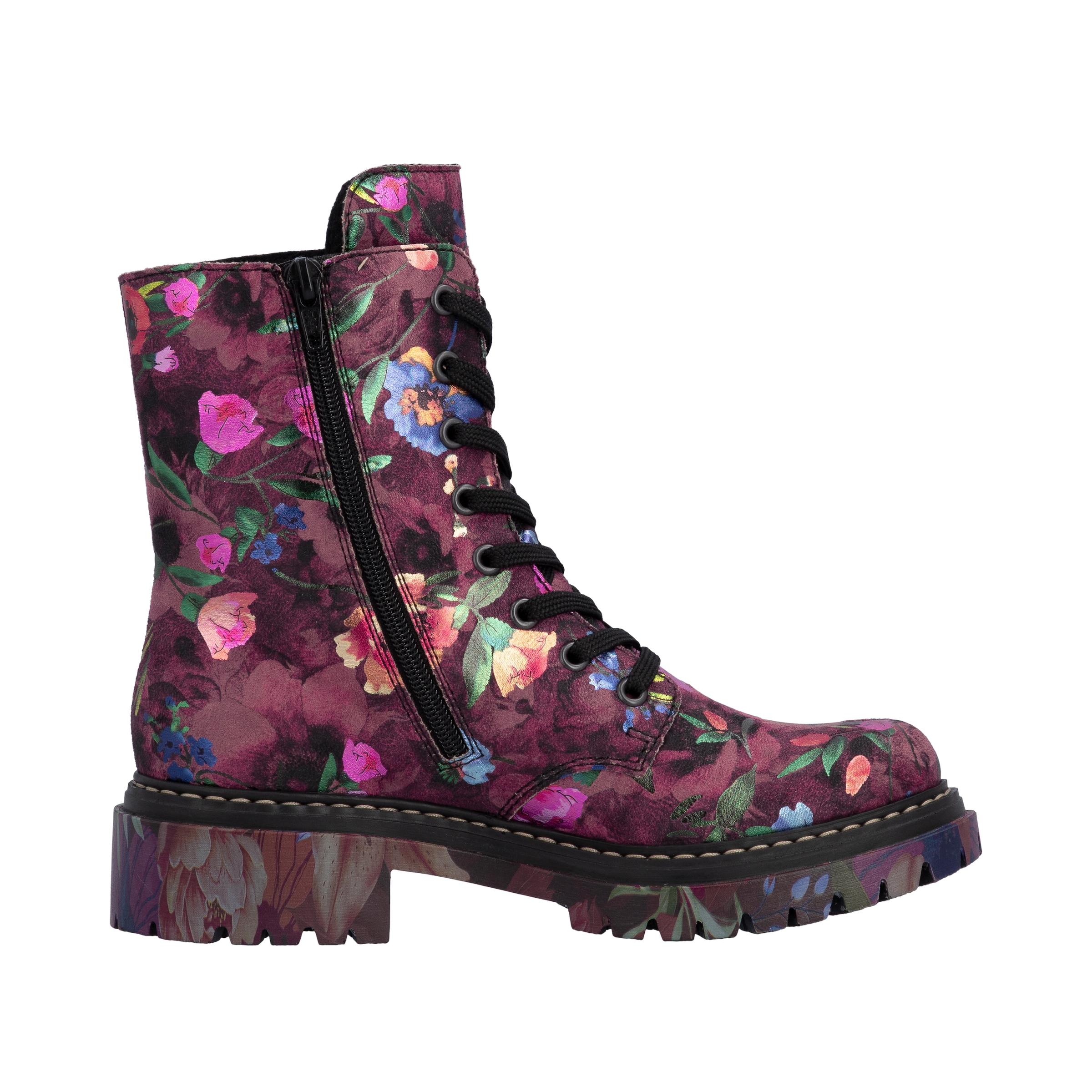 Rieker Schnürstiefelette in Pink