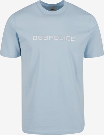 883Police Shirt 'Ockleton' in Blau: Vorderseite